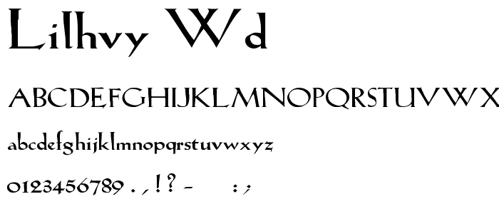 LilHvy Wd font